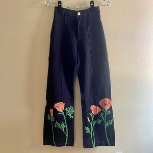 Big Bud Press California Poppy Black Western Pants